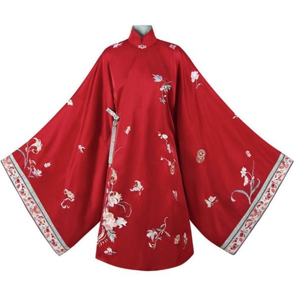 Floral Embroidered Maxi Gown Pearl | Women Traditional Wedding Prom Dress - Picture 4 of 11